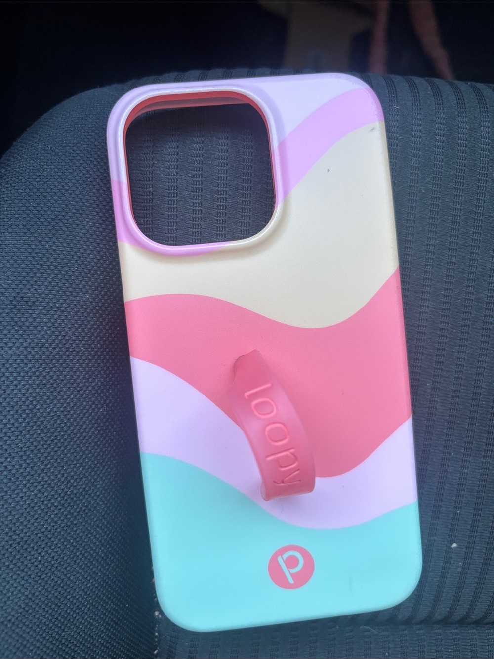 Pink Multi-Color Silicone Phone Case- loopy